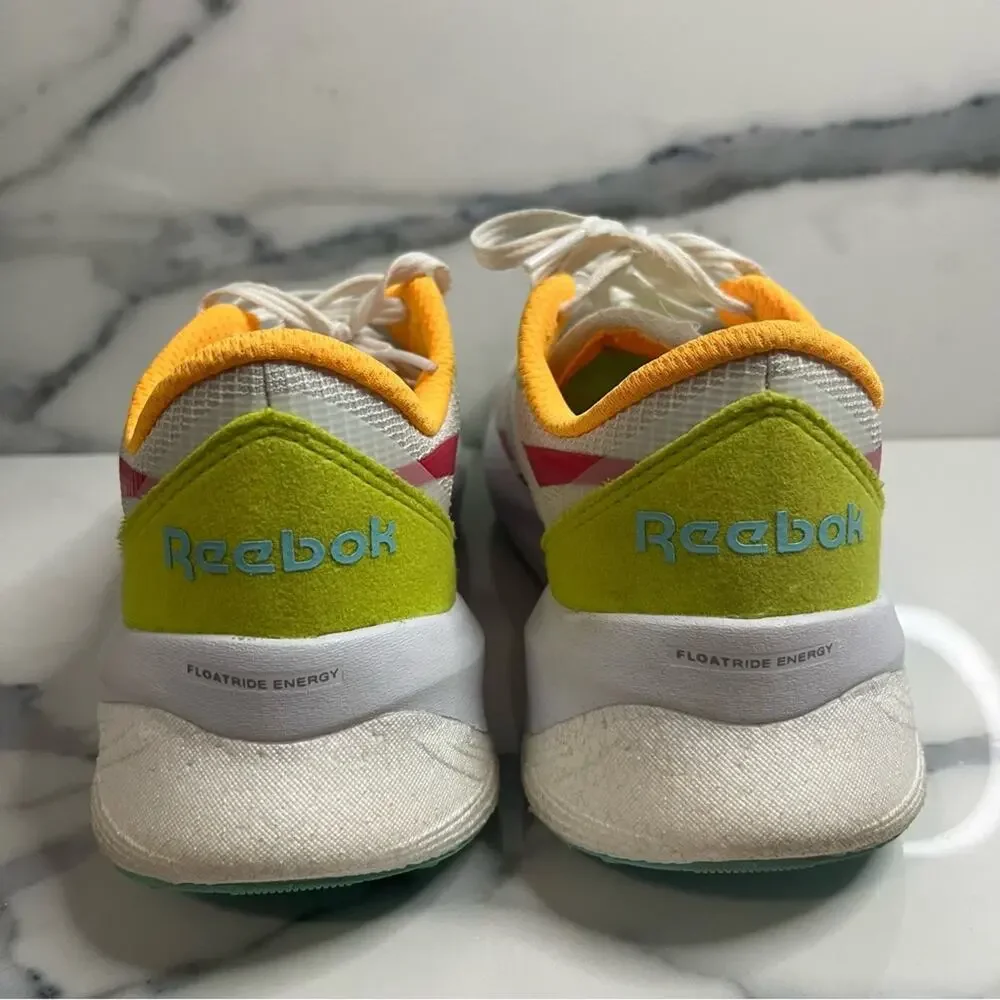 Reebok Women's White Mint Acid Yellow Floatride Energy Daily Shoes Sz 6 Athlete